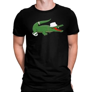 Camiseta Masculina Jacaré De Chapéu Camisa Ostentação 100% Algodão
