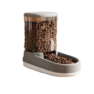 Comedouro Automatico para Animais Pet Ração Cinza Cão Gato 