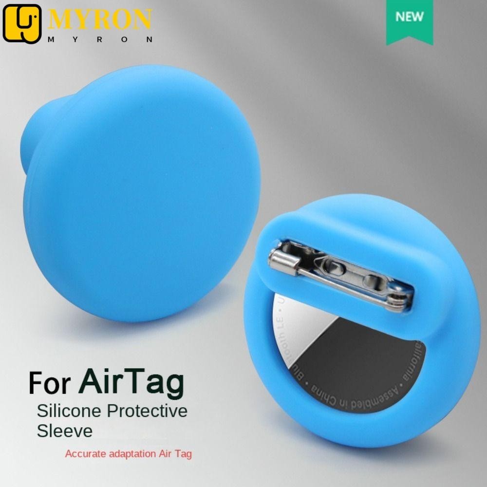 MYRON1 Silicone Para Airtags , Anti-Riscos Com Tampa Protetora Do Rastreador De Pinos Invisíveis , Acessórios De Concha Durável À Prova D'água