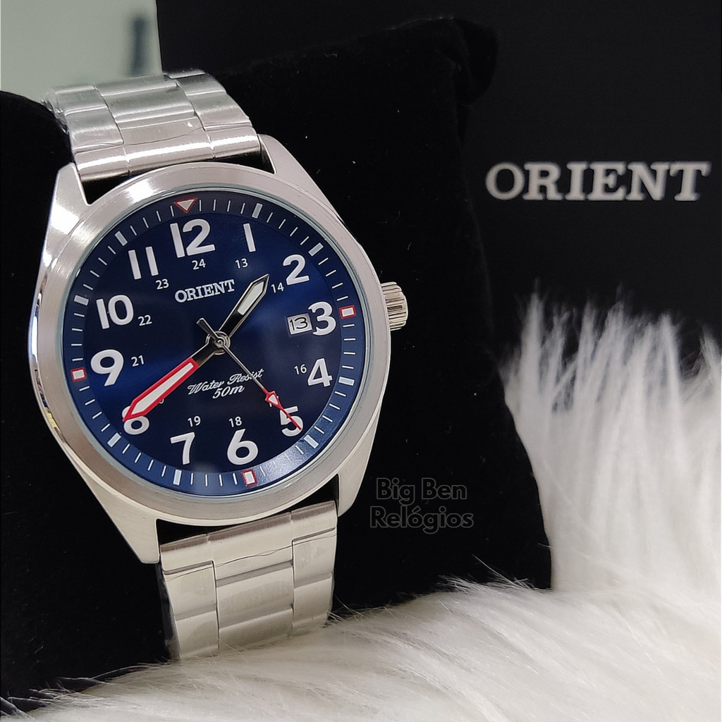 Relógio Orient Masculino em Aço Prata à Prova D’água MBSS1396
