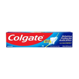 Creme Dental Colgate Máxima Proteção Anticáries Tamanho Família 180g em Oferta na Shopee
