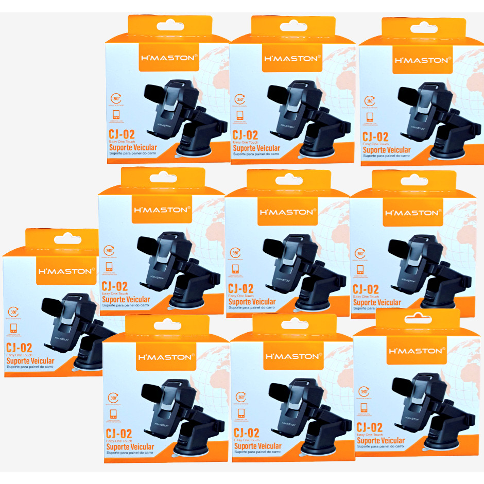 Kit 5 e10 Suporte Celular Veicular Trava Automática Anti Queda