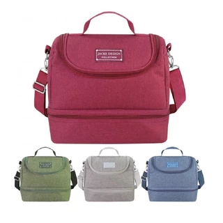 Bolsa Térmica C/ 2 Compartimentos Fitness Joy Jack Design em Oferta na Shopee