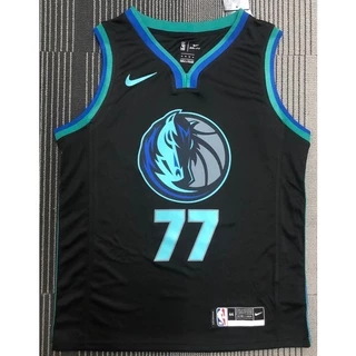 Camisa Nba Dallas Mavericks 77 # DONCIC Azul Escuro De Basquete Com Decote Em V mx