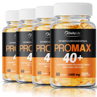 Kit 4x Pro Max Suplemento Testo 40+ Senior 60 softgels