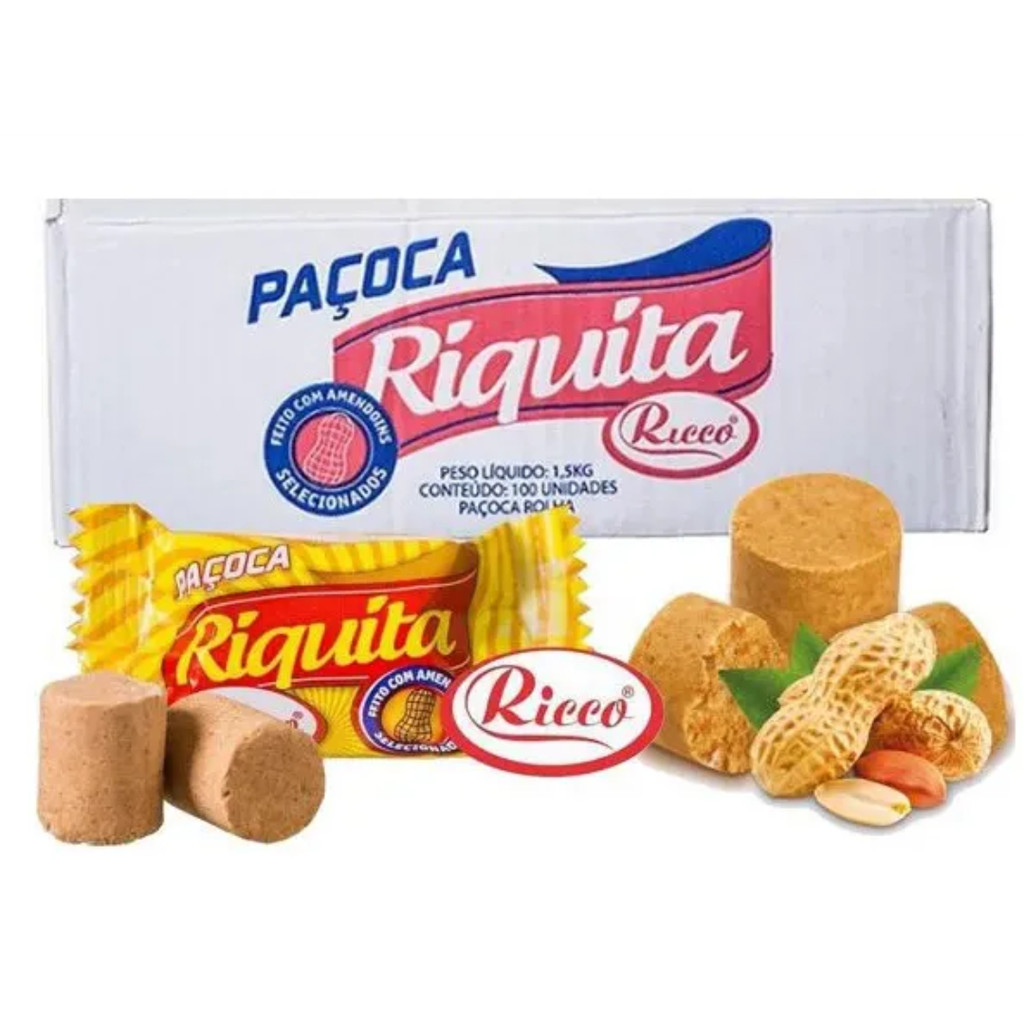 PAÇOCA RIQUITA ROLHA CX 100x15g | Shopee Brasil