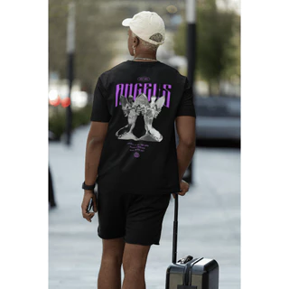 Camiseta Streetwear Anjo Skatista Unissex Lançamento Algodão