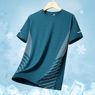Camiseta De Verão Masculina De Manga Curta Esportiva Respirável Round Neck Casual
