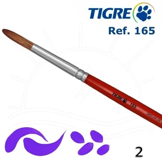 Pincel Tigre 165 - Redondo em Oferta na Shopee