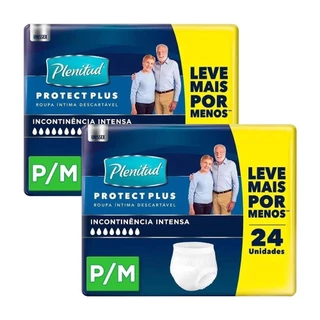 Kit 2 und Roupa Íntima Plenitud Protect Plus P/m 24 und em Oferta na Shopee