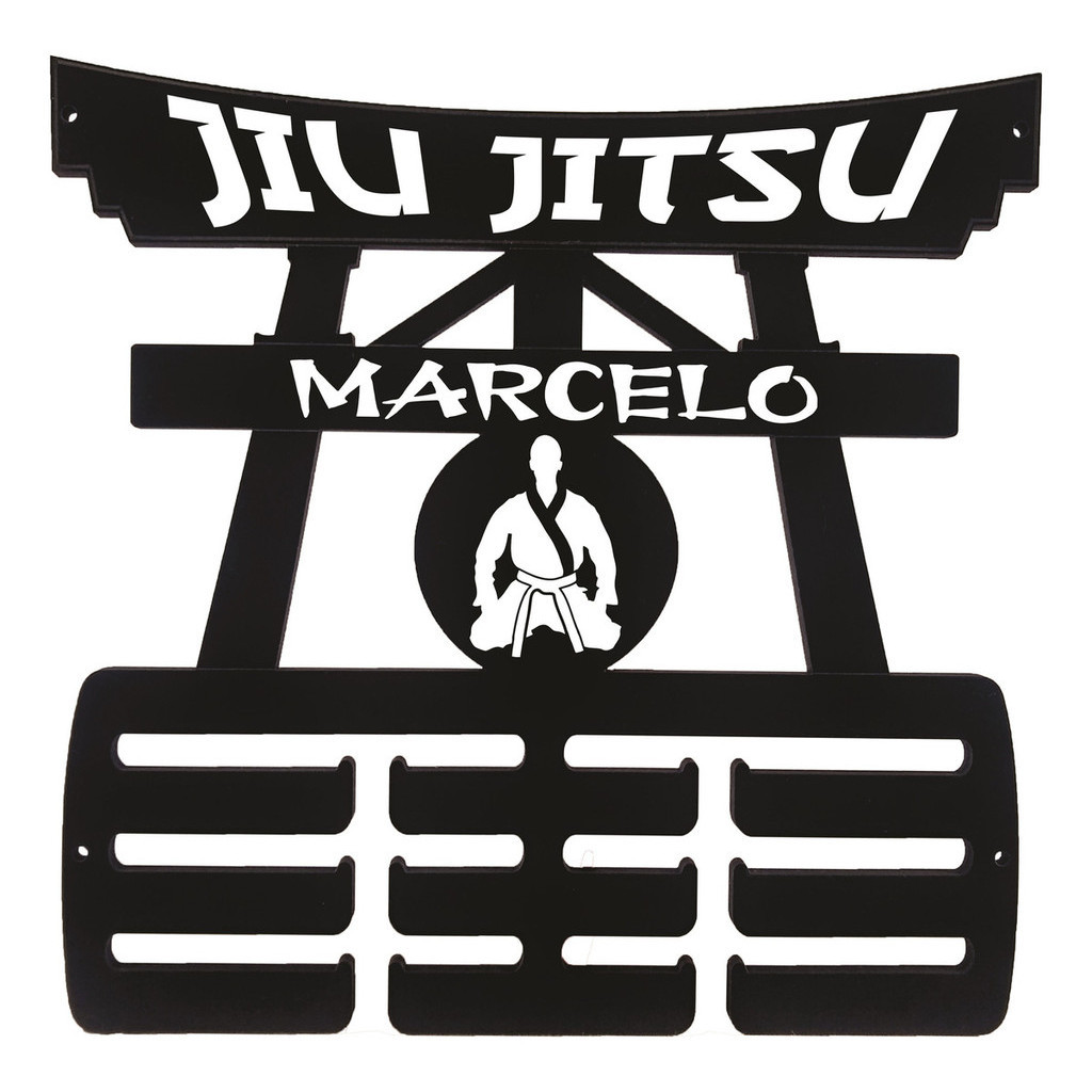 Porta 36 Medalhas Com Logo Jiu Jitsu Aikido Hapkido Kung Fu