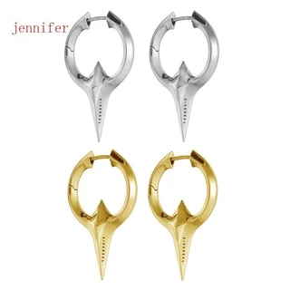 Brincos Com Rebite jennifer Argola Ouro Prata Cor Pequena Geometria Orelha Jóias Acessório