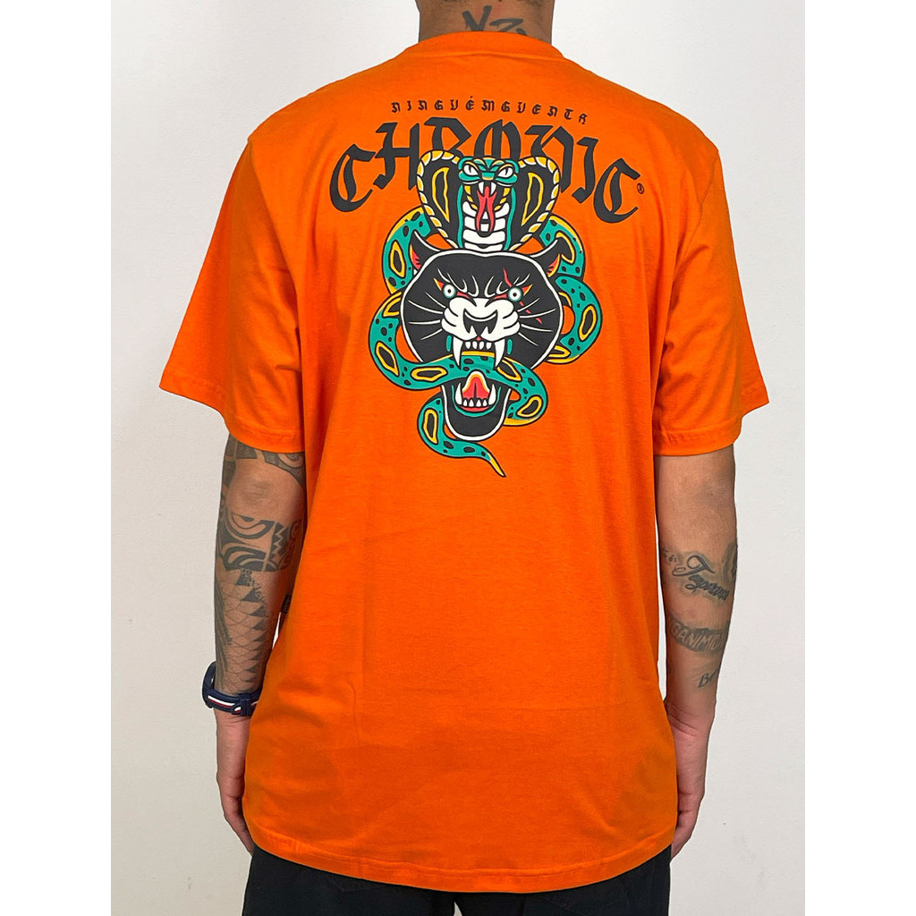 Camiseta Chronic Panther x Snake Back - Laranja