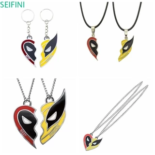 Pingente De Correspondência De Cartoon SEIFINI , Deadpool & Wolverine Movie Peripherals Electroplating Matching Pendant , Funny Best Friends Coloque Juntos Chaveiros De Metal Decoração De Roupas