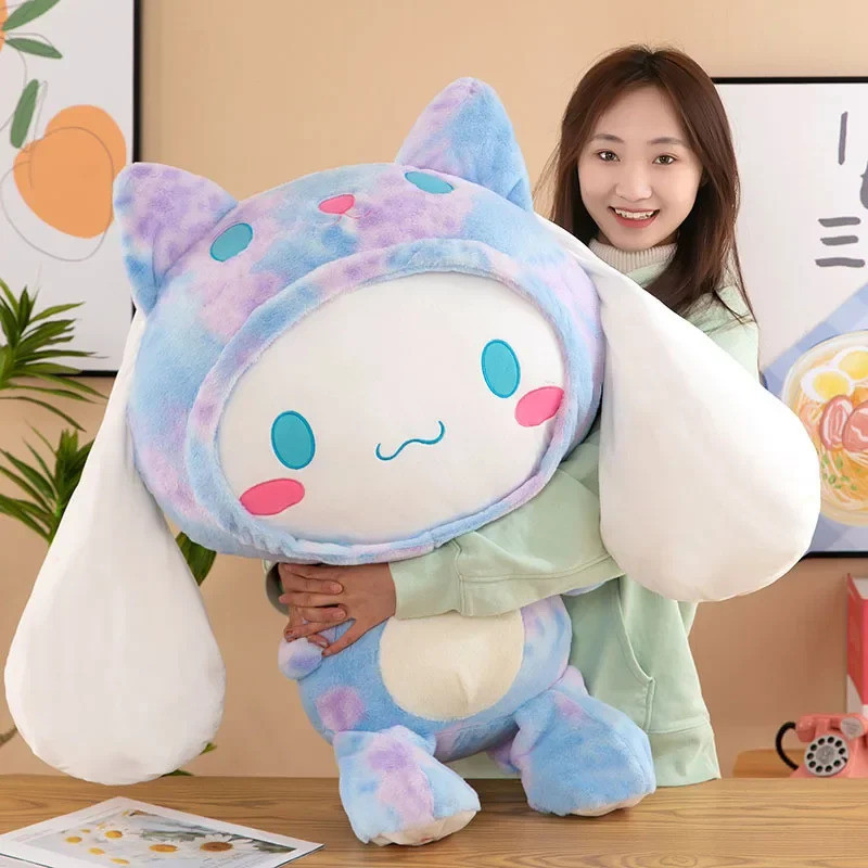 Gigante Sanrio Kawaii Cinnamoroll Cão Brinquedos De Pelúcia Travesseiro Recheado Animal Conforto Soft Dolls Crianças Presentes de Aniversário Cartoon Anime Brinquedos