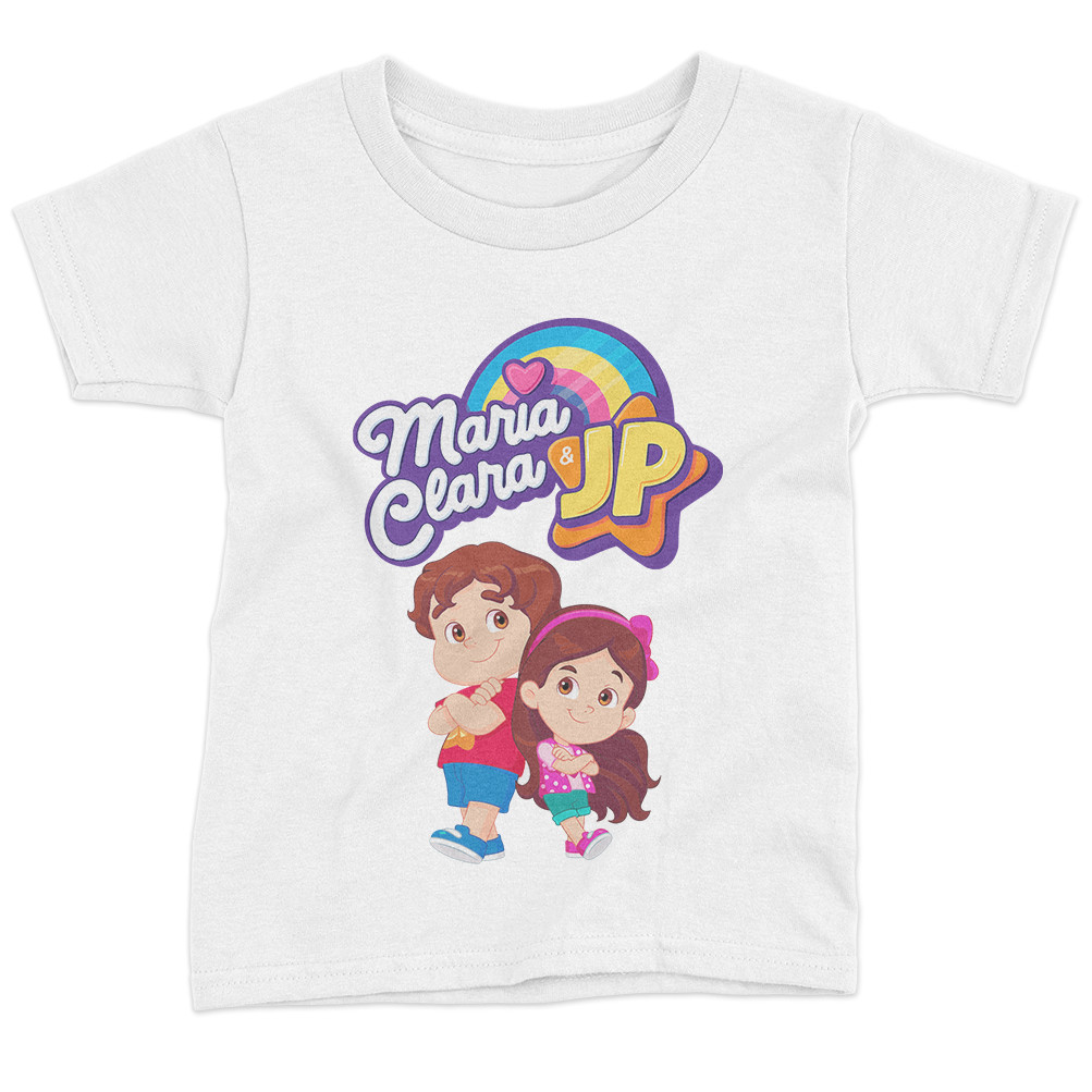 Camiseta Infantil Maria Clara e JP Algodão Camisa Unissex Varias Cores ...