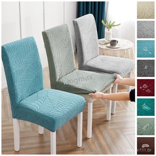 Jacquard Impermeável Engrossado Cadeira De Jantar Cobre Elástico Capa De Cadeira impermeável Protetor De Móveis De Cozin