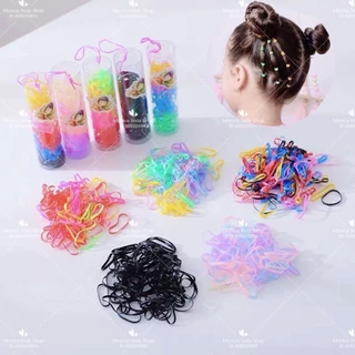 Kit 12 Tubos Elásticos de Cabelo Silicone Colorido – Liguinhas Antiderrapantes/ Macias e Resistentes - WL em Oferta na Shopee