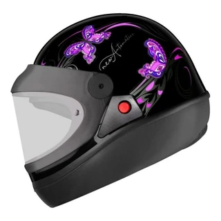 Capacete Moto Feminino Automático Ebf Borboleta Viseira Automática Com Selo Inmetro Promocional