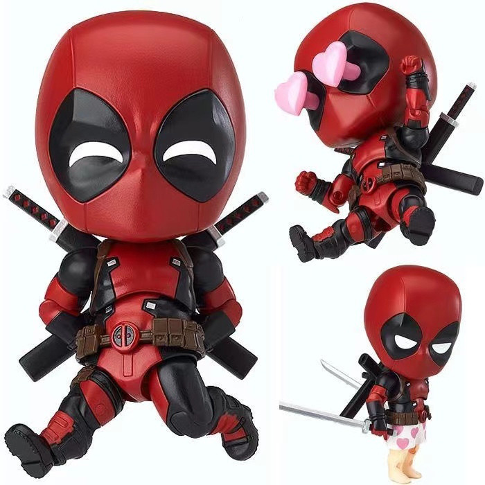 Boneco Deadpool Articulado 10 Cm + Acessórios Série 662 Nendoroid Action figure