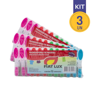 Kit com 36 Prendedores De Roupa Resistente Emborrachado 3 Pc.