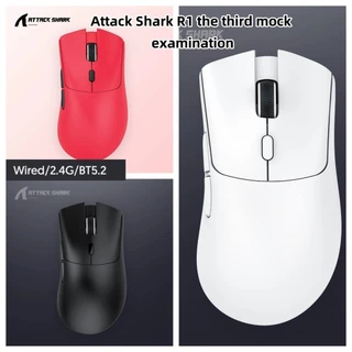 Explosão de ataque tubarão R1 mouse Tri-Modo Bluetooth 5.2，2.4G 18000dpi , 1000Hz leve PAW3311 jogo de e-sports Três Modos Bluetooth Sem Fio Mouse Notebook