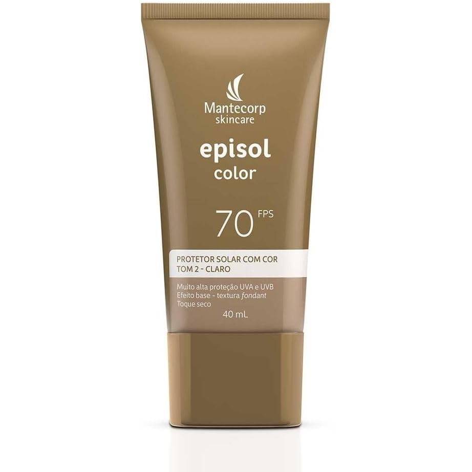 Protetor Solar Facial Episol Color FPS70 Tom 2 Claro 40ml | Shopee Brasil