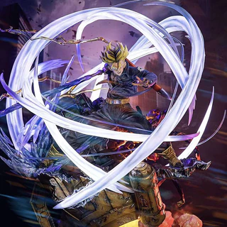 Anime Dragon Ball Z Future Warrior Trunks Figura Estátua De Cabeça Dupla