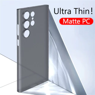 Capa Plástica Original Ultra-Fina Fosca Dura Para Samsung Galaxy S24 S23 S22 Plus Pele Brilhante Translúcida À Prova De Choque Funda