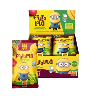 Barra de Frutas Minions Banana Brasil Frutalalá Salada de Frutas - Display 12x22g