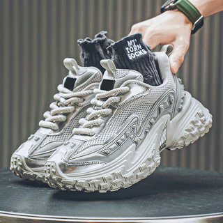 Verão novo fundo espesso respirável de nicho moda masculina calçados esportivos masculinos aumentam sapatos masculinos casuais