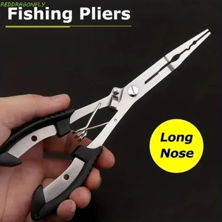 Alicate De Pesca REDDRAGONFLY , Corte De Linha Com Cabo De Borracha Boca De Peixe Anzol Curva Multi-Funcional Anzóis Amarrados Para Ao Ar Livre