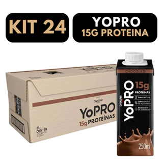 Kit 24 Unidades YoPRO Bebida Láctea Chocolate 15g de Proteínas 250ml em Oferta na Shopee