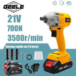 Chave Elétrica Sem Fio De 2 Baterias De Impacto torque Escova