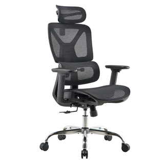 Cadeira Ergonômica Para Escritório Apoio Lombar Adaptativo, Tecido Respirável E Ajuste De 4 Alturas Suporta Até 150kg