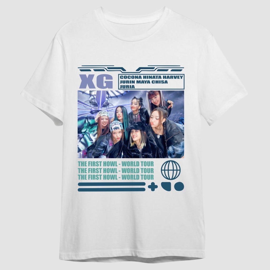 Camiseta Xtraordinary Girls Xg Grupo J-pop XG 1st WORLD TOUR The