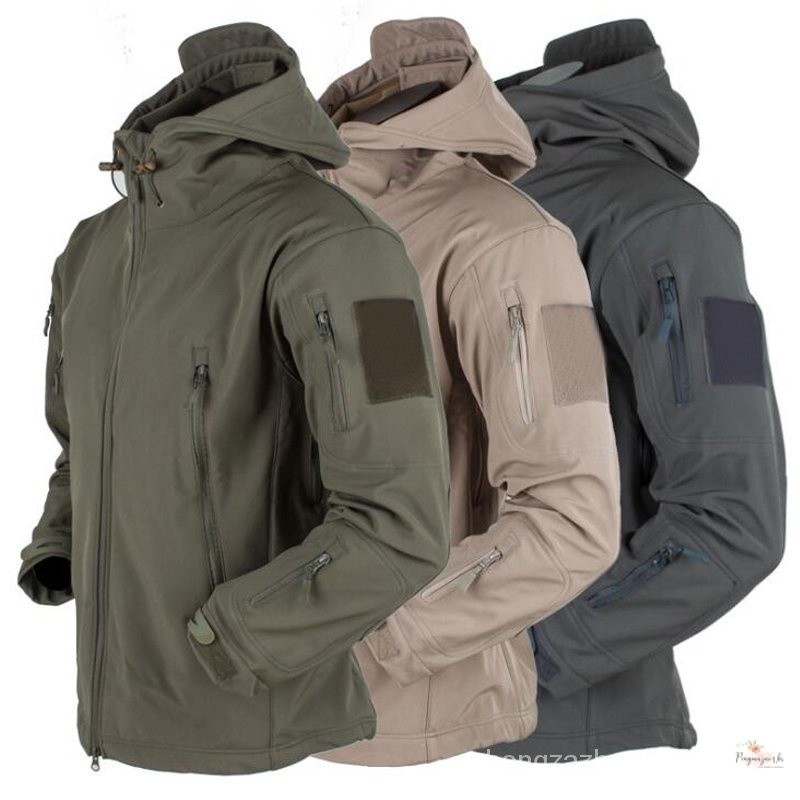 Militar Shark Skin Soft Shell Casacos Homens Táticos À Prova De