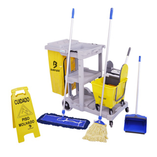 Kit para limpeza profissional n° 3 amarelo - NYKT03 - Bralimpia