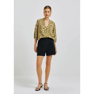 Shorts Feminino Cintura Alta Em Viscolinho Hering