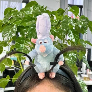 MISWINGDO Plush Doll Headband , Cartoon Mouse Headdress Ratatouille Hairband , Criatividade Wide-brimmed Hairpin Girl