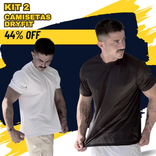 Kit de 2 Camisetas Masculinas de Performance Avançada Dryfit para Corrida