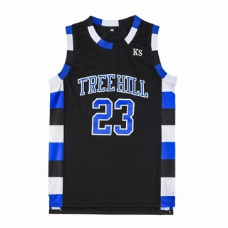One Tree Hill Nathan Scott 23 # 3 Ravens Basketball Jersey Filme Esportivo Costurado maillot