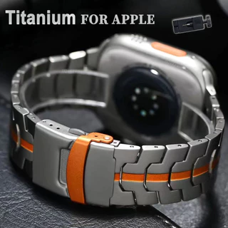 Nova Pulseira De Titânio Para Relógio De Vestuário Série 9 8 7 6 5 4 3 SE Ultra1/2 Smartwatch Inteligente 45mm 44mm 42mm 38mm 40mm 41mm 49mm Acessórios De Luxo