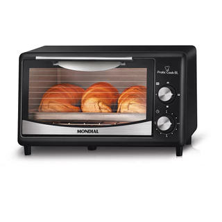 Forno Elétrico Mondial FR-09 Pratic Cook 6L 650W Preto/Inox 220V