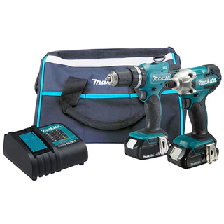Parafusadeira Furadeira Impacto 2 Bat 18V 1.5Ah DLX2336SYX Makita em Oferta na Shopee