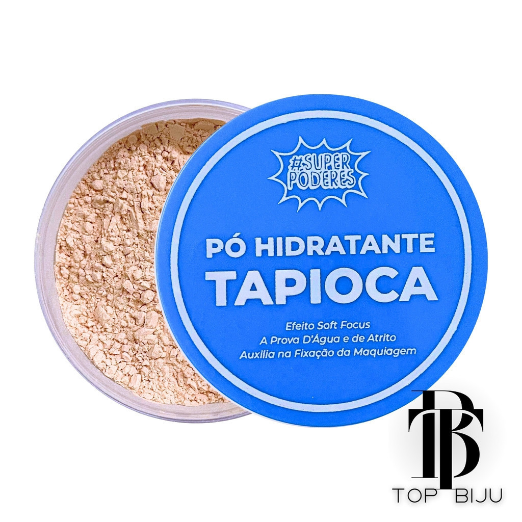Pó Solto Translúcido Fixador Hidratante Tapioca À Prova D'Água e Suor ...