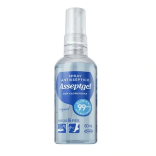SPRAY ANTISSEPTICO ASSEPTGEL CLOREXIDINA ORIGINAL 60ML em Oferta na Shopee