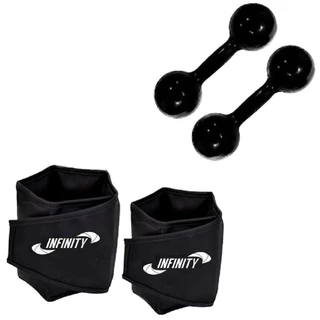 Kit Aeróbico - Par De Caneleira De Peso Profissional De 2 Kg + Halter 1 Kg