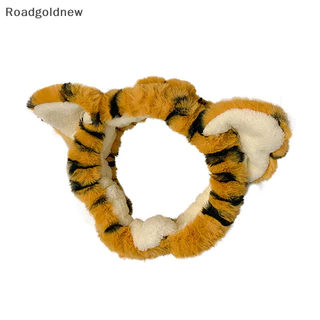 RGN Orelhas De Gato Para Mulheres Maquiagem Padrão Tigre Faixa De Pêlo Meninas Plush Puro Elástico Cabelo Turban Faixas De Acessórios NW