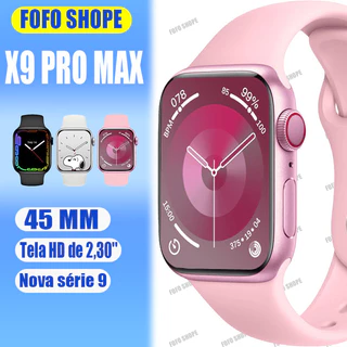 Smartwatch X9 Pro Max Série 9 45mm Tela 2 Faz e Recebe Ligações Smart Watch IOS Android Notificação